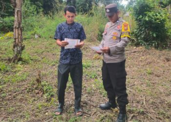 Polsek Bunut Bersinergi dengan TNI Laksanakan Patroli Cegah Karhutla di Desa Petani