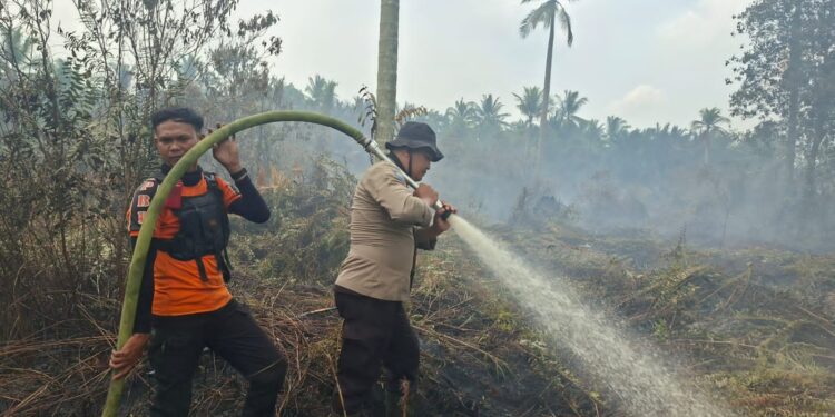 Tim Gabungan Lakukan Pendinginan Hotspot di Kuala Kampar, Situasi Terkendali