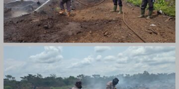 Pendinginan Karhutla Hari ke-16 di Bunut Pelalawan Terkendala Air dan Cuaca Ekstrem