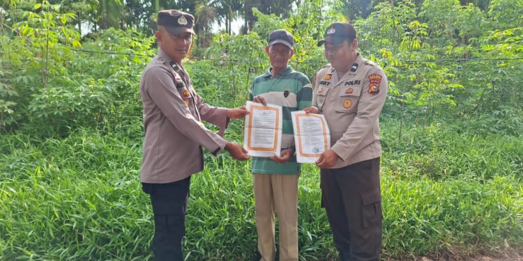 Polsek Kuala Kampar Sosialisasikan Maklumat Kapolda Riau Antisipasi Karhutla