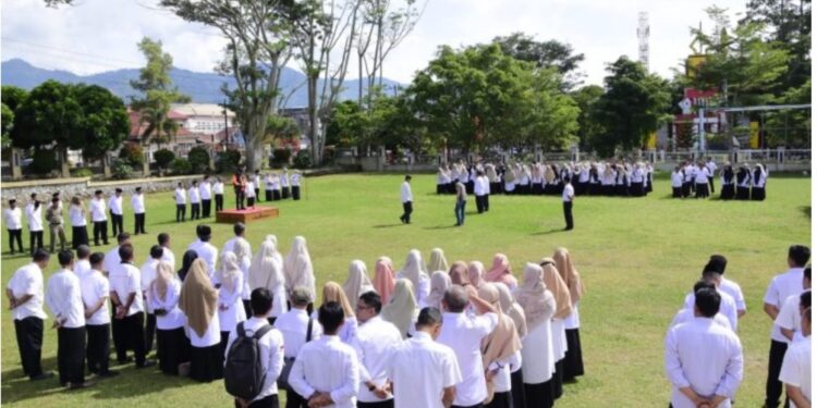 Wakil Bupati Muchsin Pimpin Apel Pengantar Tugas 14 Kepala Dinas