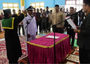 Bupati Haili Yoga Lantik Reje Kala Segi, Suasana Tahap Pemulihan Bencana