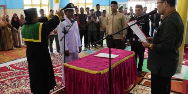 Bupati Haili Yoga Lantik Reje Kala Segi, Suasana Tahap Pemulihan Bencana