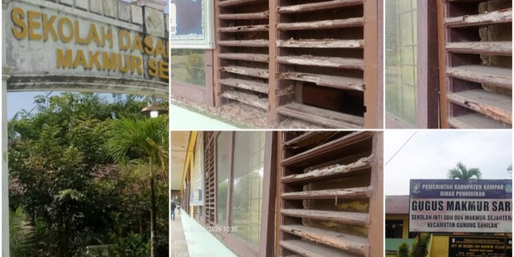 Sorot Bangunan Sekolah yang Rusak, Faju Nusantara DPW Riau Sebut Kepsek SDN 004 Gunung Sahilan Bungkam