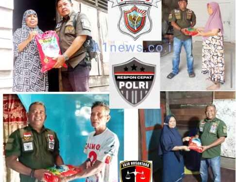 Ramadhan Peduli ! FAJU Nusantara DPW Riau Salurkan Bantuan Beras ke Rumah Warga