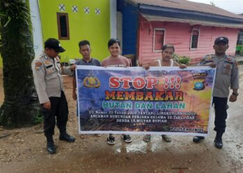 Polsek Ukui Gencarkan Patroli dan Himbauan Karhutla, Ajak Warga Jaga Lingkungan