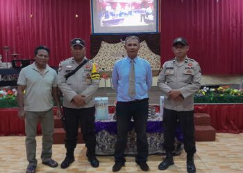 Polsek Kuala Kampar Amankan Ibadah Jumat Agung, Puluhan Jemaat Beribadah Khidmat