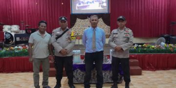 Polsek Kuala Kampar Amankan Ibadah Jumat Agung, Puluhan Jemaat Beribadah Khidmat