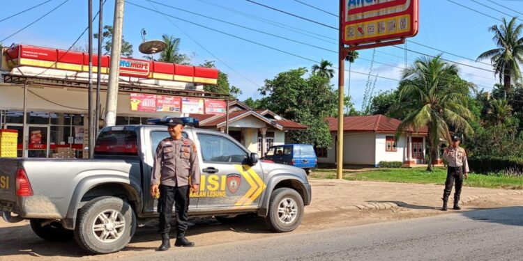 Polsek Pangkalan Lesung Gelar Pengaturan Lalu Lintas, Antisipasi Kecelakaan di Jalintim