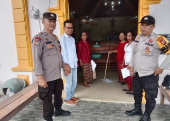 Polsek Ukui Amankan Ibadah Paskah, Situasi Kondusif dan Terkendali