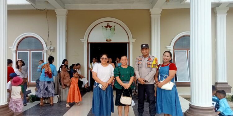 Polsek Pangkalan Kuras Amankan 21 Gereja Saat Perayaan Paskah