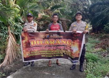 Polsek Kuala Kampar Sosialisasikan Maklumat Kapolda Riau untuk Cegah Karhutla