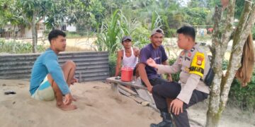 Polsek Bunut Sambangi Warga untuk Jaga Kondusifitas