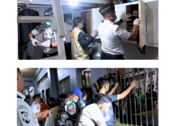 Sambut HBP Ke- 62, Lapas Bangkinang Gelar TES Urine Dan Razia Gabungan Bersama APH 