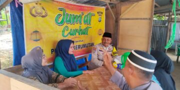 Polsek Kerumutan Gelar Jumat Curhat, Warga Keluhkan Balap Liar hingga Pencurian Sawit