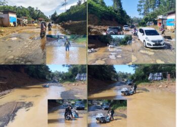 Terjatuh Di Genangan Air Jalan Nasional Bireuen–Takengon, Warga Minta Perbaikan Segera