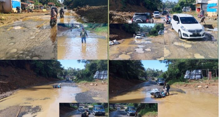 Terjatuh Di Genangan Air Jalan Nasional Bireuen–Takengon, Warga Minta Perbaikan Segera
