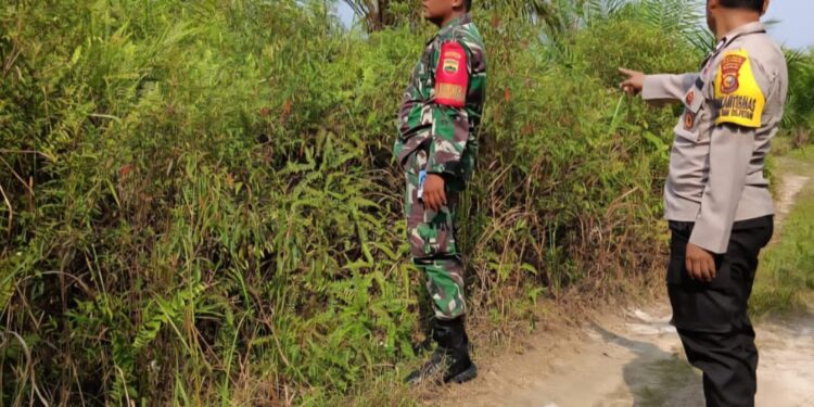 TNI-Polri Patroli Gabungan di Bunut, Sosialisasikan Larangan Bakar Lahan