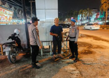 Polsek Pangkalan Kerinci Gelar Patroli Malam, Antisipasi C3 di Sejumlah Titik Rawan