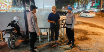 Polsek Pangkalan Kerinci Gelar Patroli Malam, Antisipasi C3 di Sejumlah Titik Rawan