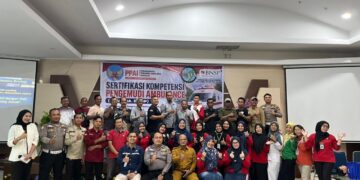 Satlantas Polres Kampar Gelar Sosialisasi Etika Lalu Lintas Kepada Driver Ambulans di Aulia Hospital Pekabaru