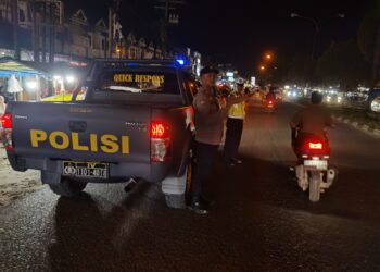 Patroli Blue Light Polsek Pangkalan Kerinci, Situasi Kamtibmas Terpantau Aman
