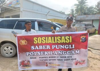 Polsek Langgam Sosialisasikan Saber Pungli, Warga Diminta Tolak Praktik Pungutan Liar