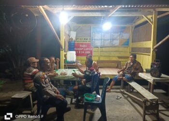 Polsek Kerumutan Cek Pos Kamling, Perkuat Harkamtibmas di Malam Hari
