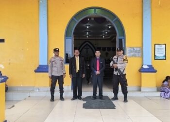 Polsek Ukui Intensifkan Patroli Gereja, Pastikan Ibadah Minggu Berjalan Aman dan Khidmat