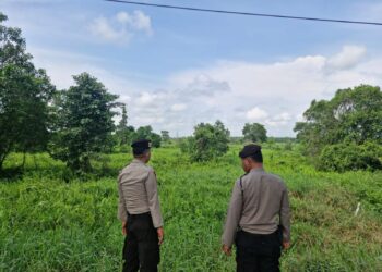 Polsek Pangkalan Kerinci Patroli Karhutla, Warga Diingatkan Larangan Membakar Lahan