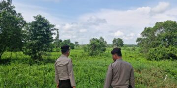 Polsek Pangkalan Kerinci Patroli Karhutla, Warga Diingatkan Larangan Membakar Lahan