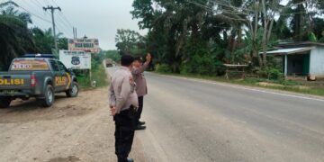 Polsek Pangkalan Lesung Gelar Patroli Rutin di Jalur Lintas Timur, Antisipasi Kecelakaan dan C3