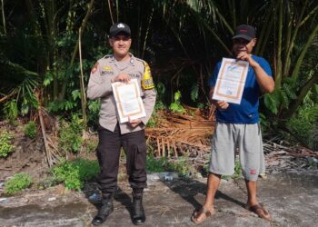 Polsek Kuala Kampar Sosialisasikan Maklumat Kapolda Riau Antisipasi Karhutla