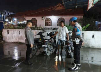 Patroli Malam Polsek Pangkalan Kerinci, Upaya Cegah C3 dan Jaga Kamtibmas