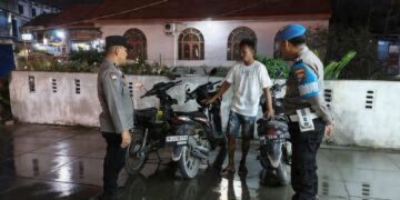 Patroli Malam Polsek Pangkalan Kerinci, Upaya Cegah C3 dan Jaga Kamtibmas