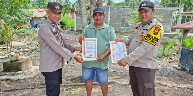 Polsek Kuala Kampar Sosialisasikan Larangan Karhutla, Warga Diminta Tak Bakar Lahan