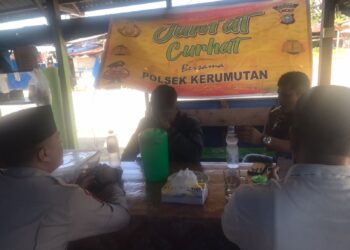 Polsek Kerumutan Gelar Jumat Curhat, Warga Keluhkan Aksi Balap Liar Remaja di Bukit Lembah Subur