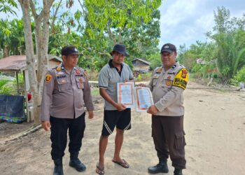 Polsek Kuala Kampar Sosialisasikan Maklumat Kapolda Riau, Warga Diminta Tak Bakar Lahan