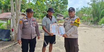 Polsek Kuala Kampar Sosialisasikan Maklumat Kapolda Riau, Warga Diminta Tak Bakar Lahan