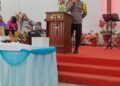 Minggu Kasih di Langgam, Polisi Ajak Jemaat Perkuat Kerukunan dan Kamtibmas