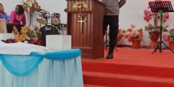 Minggu Kasih di Langgam, Polisi Ajak Jemaat Perkuat Kerukunan dan Kamtibmas