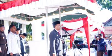Peringati Hari Otda Ke XXX, Wabup Muchsin Hasan Pimpin Upacara