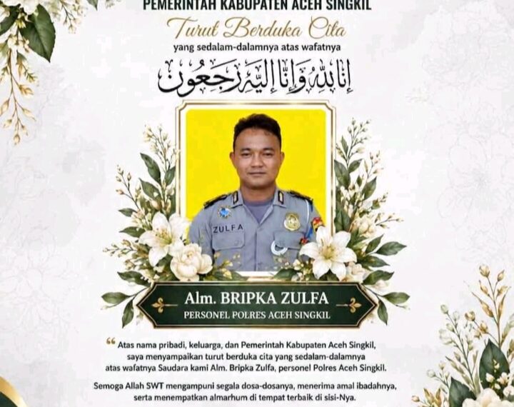 Seorang Personel Polisi Meninggal Dunia Saat Upacara HUT Aceh Singkil Ke 27