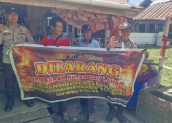 Polisi Sosialisasikan Larangan Membakar Hutan dan Lahan untuk Antisipasi Karhutla di Pelalawan