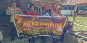 Polisi Sosialisasikan Larangan Membakar Hutan dan Lahan untuk Antisipasi Karhutla di Pelalawan