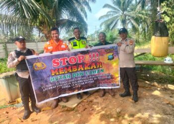Patroli Karhutla Digencarkan, Polsek Ukui Ajak Warga Jaga Lahan Tanpa Bakar