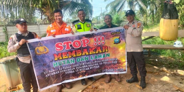 Patroli Karhutla Digencarkan, Polsek Ukui Ajak Warga Jaga Lahan Tanpa Bakar