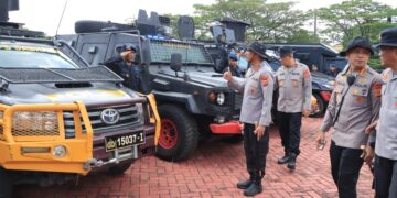 Polda Aceh Simulasikan Sispamkota, Tegaskan Pelayanan Humanis Jelang May Day 2026