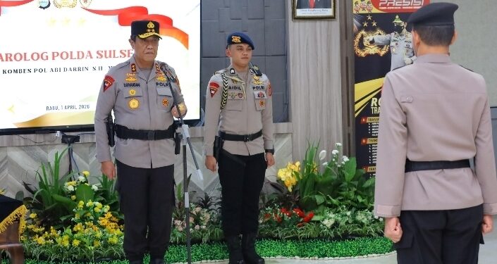 Kapolda Sul-sel Pimpin Upacara Penyerahan Jabatan Karolog Polda Sulsel dalam Rangka Purna Tugas