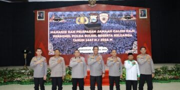 Manasik Haji dan Pelepasan Jamaah Calon Haji Personel Polda Sulsel Tahun 1447 H/2026 M Berlangsung Khidmat